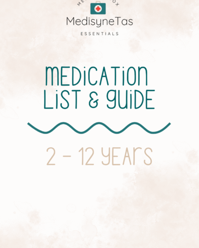 Medicine List & Guide: 2 - 12 Years