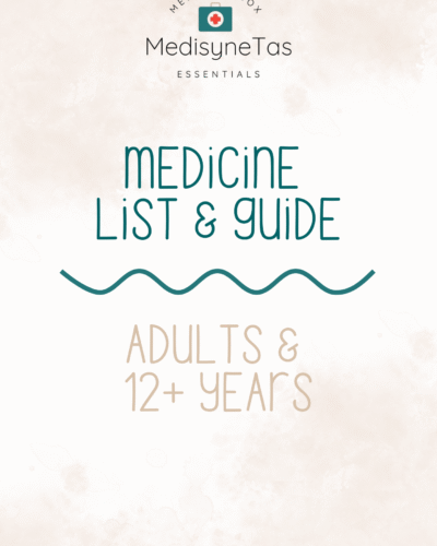 Medicine List & Guide: Adults & 12+ Years
